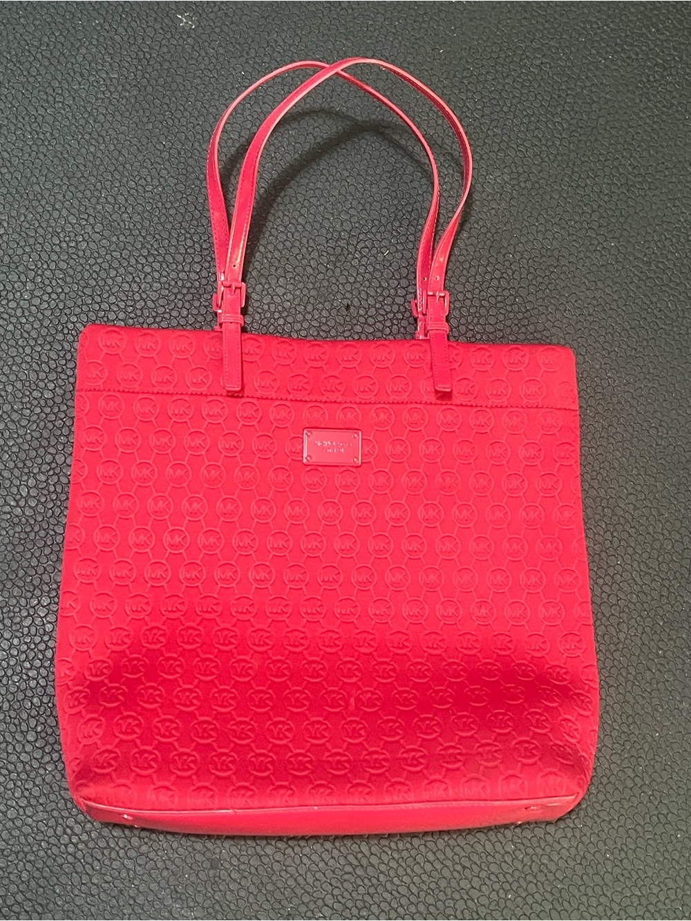 Michael Kors Red Embossed Logo Tote